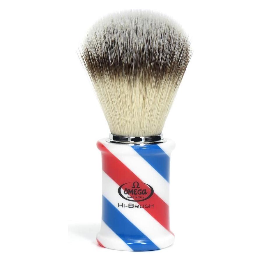 Omega Shaving Brush Silverpoint Badger Hair Barber Edition